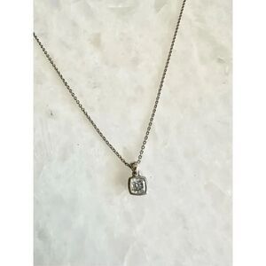 Nadri pendant square setting necklace